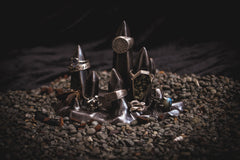 Limited Edition Ceramic Stalagmite Ring Holder - Metallic Black