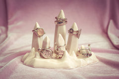 Limited Edition Ceramic Stalagmite Ring Holder - Blush Pink